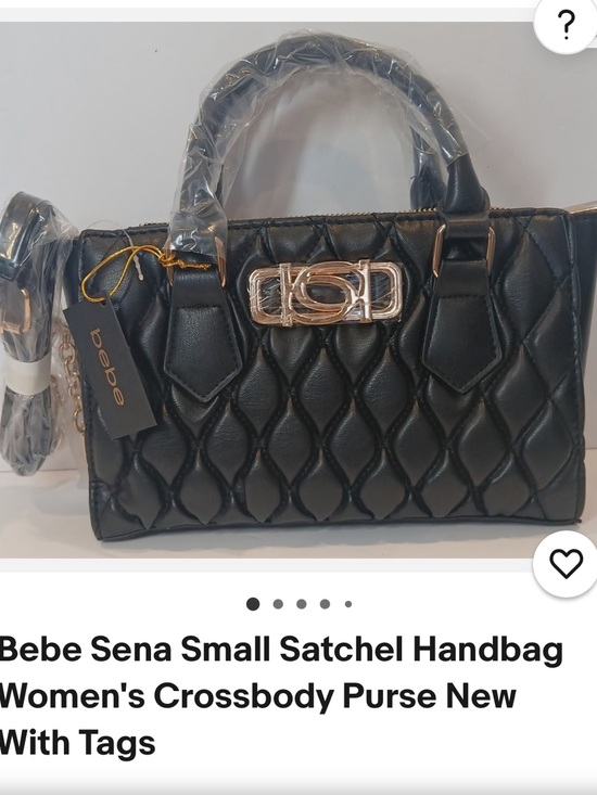 bebe Handbags - bebe Black Quilted Satchel with Gold Hardware